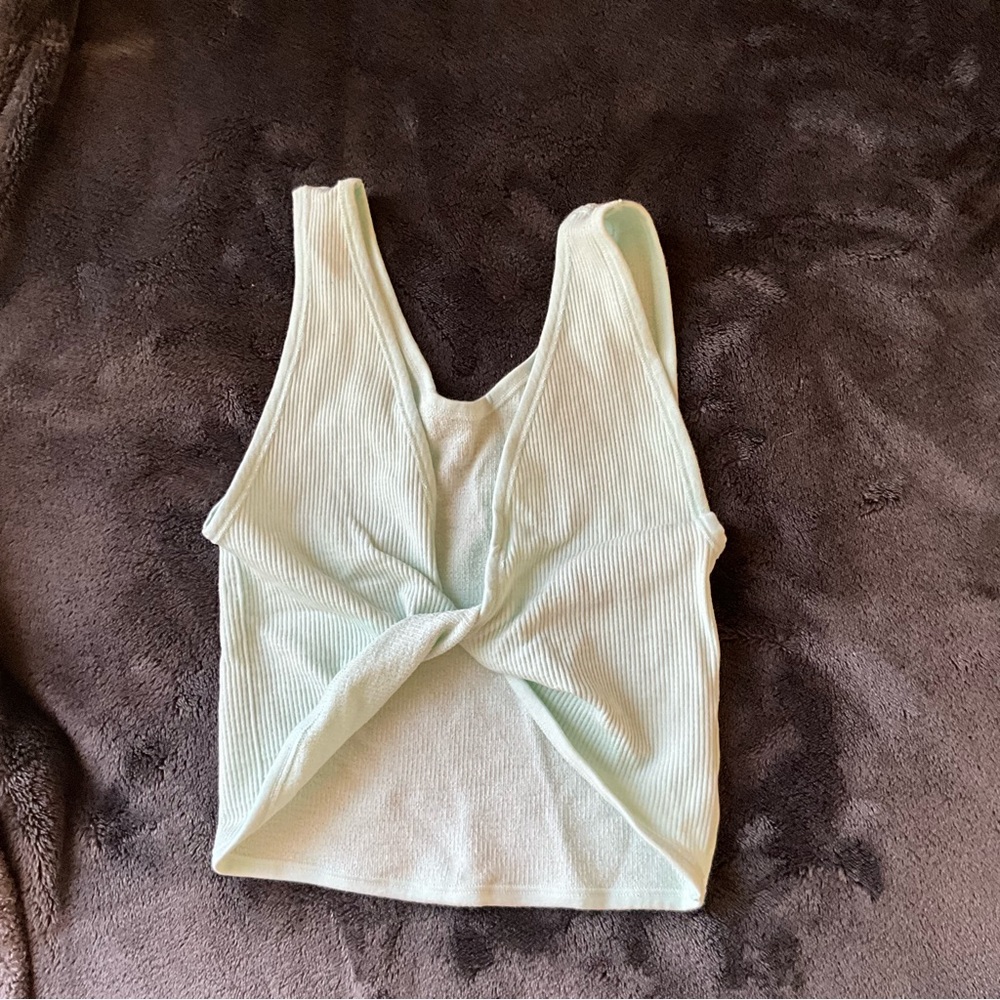 Mint twisted tank top/crop top